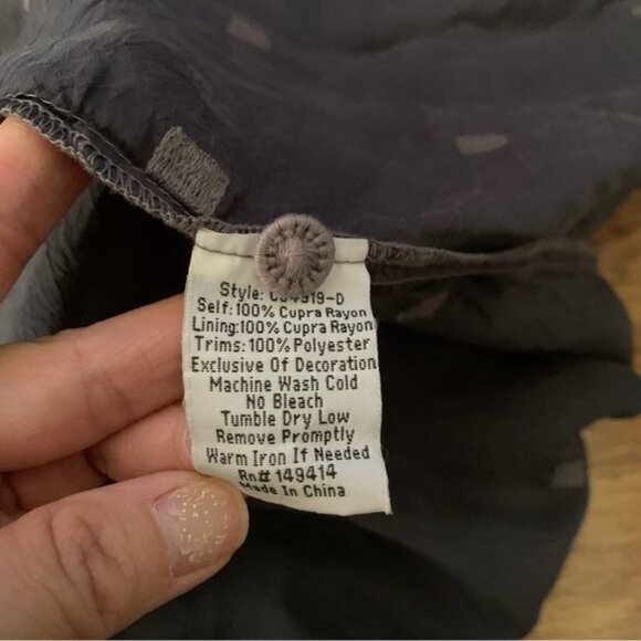 Johnny Was Dark blue Dress Size XS Slip adjustable straps bell sleeve - Picture 13 of 16